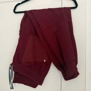 Figs Limited Edition Burgundy Jogger Scrub Pants